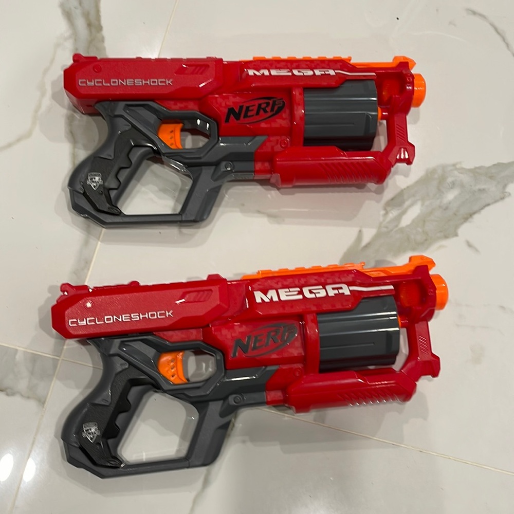 2 NERF MEGA Cycloneshock - Used / No bullets